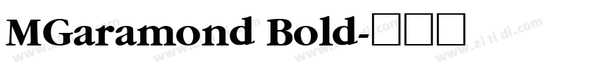 MGaramond Bold字体转换